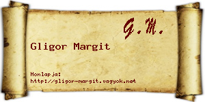 Gligor Margit névjegykártya